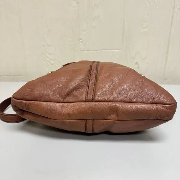 Fossil Erin Foldover Tote Shoulder Crossbody Bag Satchel Hobo Leather - Picture 5 of 16